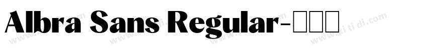 Albra Sans Regular字体转换